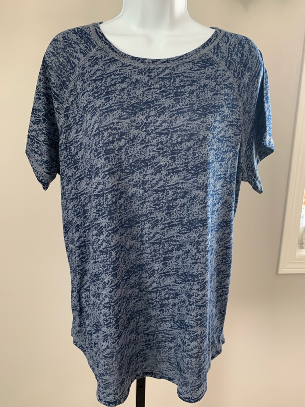 tek gear navy marled short sleeve tee